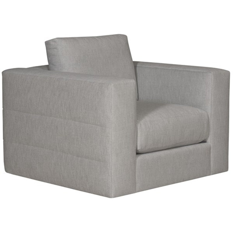 Fauteuil rembourré Ease Stocked, Mélange de polyester gris