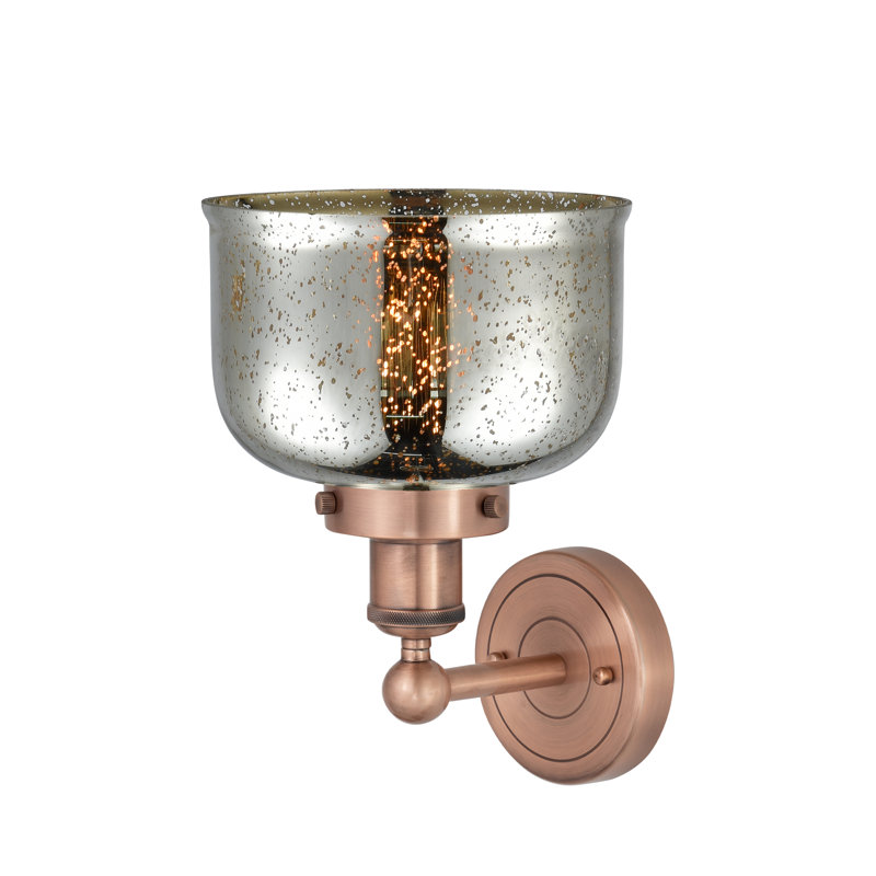 Cetronia Armed Sconce, Silver Plated Mercury, Antique Copper