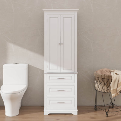 Armoire de rangement imposante avec trois tiroirs et tablettes réglables