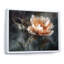 «Peach Flower» sur fond gris foncé - Impression sur toile encadrée de coquelicots-97044927-97044932