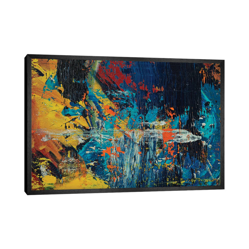 Race Car 1 Piece Painting on Canvas, 101.6 cm H x 66.04 cm W, Black Framed