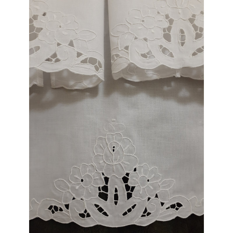 Ensemble 3 serviettes de bain brodées 100% coton