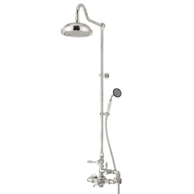 Douche thermostatique apparente et douchette à main de Strom Living