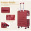 Valise rigide 28 pouces en ABS résistant aux égratignures, grande valise à carreaux avec roulettes, serrure et crochets latéraux