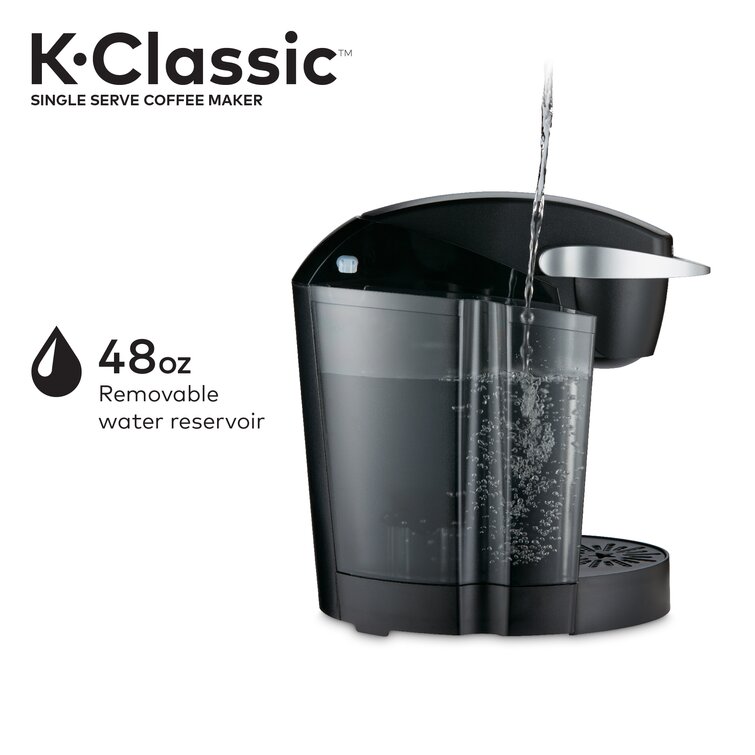 Keurig K-Classic Single Serve K-Cup Pod Coffee Maker, Black Coffee