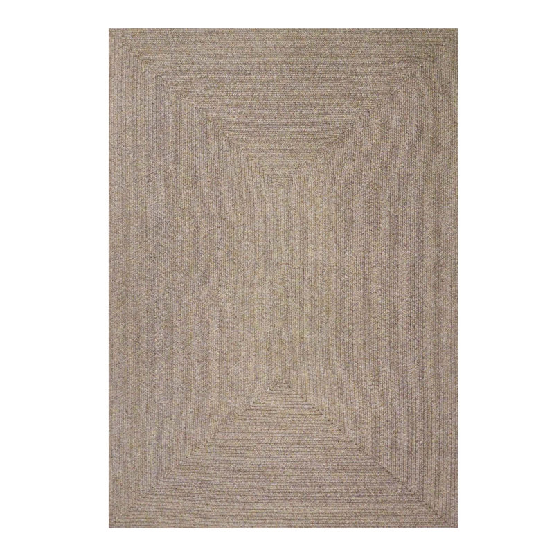 Tapis intérieur / extérieur brun tressé à la main Neufeld, Rectangle 3 pi x 5 pi