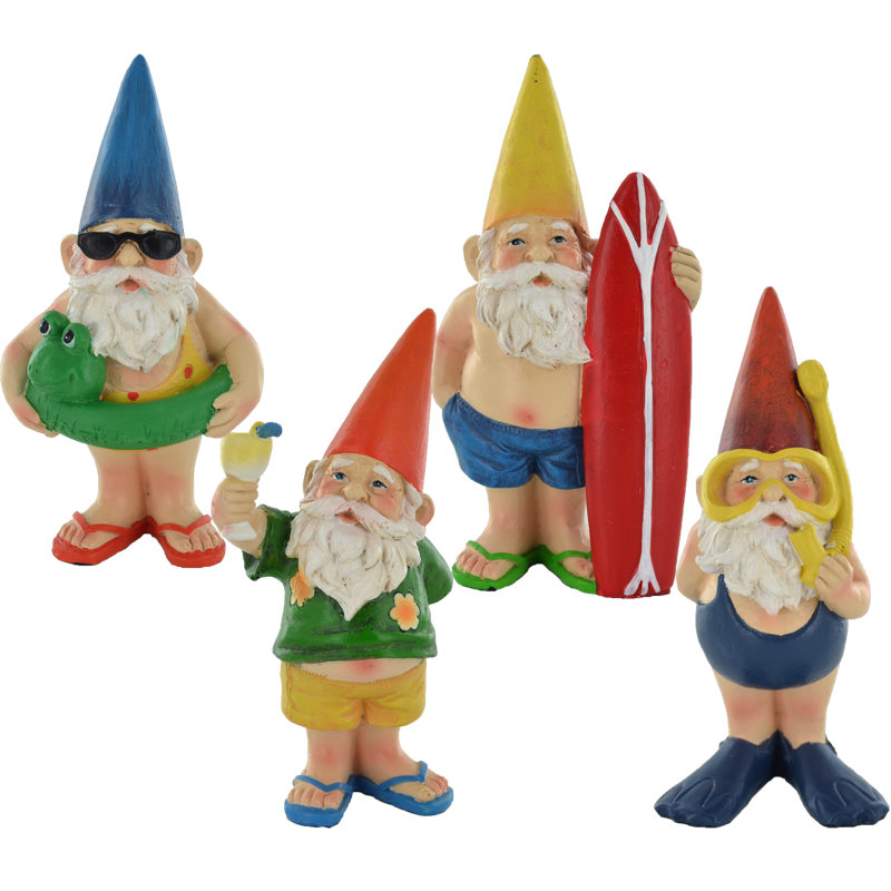 Cecil Set Of 4  Summer Gnomes