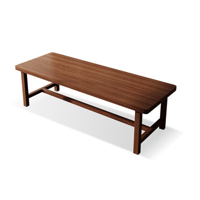 Bureau rectangulaire en bois massif brun noisette