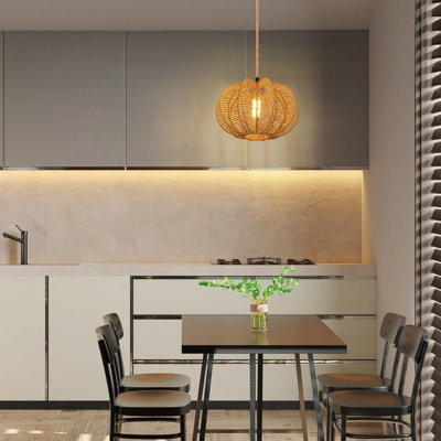 Rope Pendant Light With Plug-In Wires