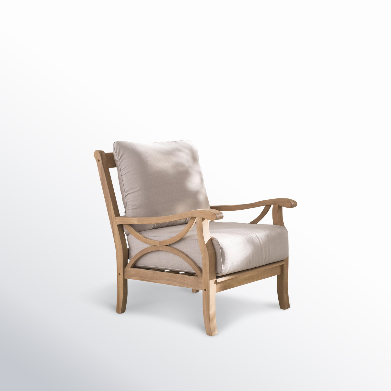 Brunswick 5-Person Teak Patio Seating Group, Beige, Brown