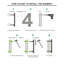 Numéro de maison à fixation flottante en acier inoxydable H 6 po-81184595-81184602