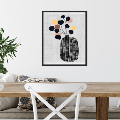 «Evylen Decorated Vase With Plant III» encadré sur toile par Melissa Wang, peinture