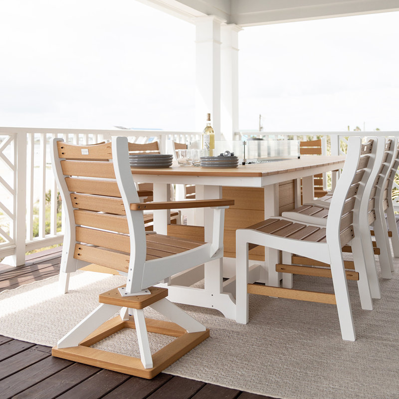 Berlin Gardens Bristol Tropical Swivel Rocker Dining Chair, Seashell