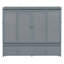 Lit gris avec prise et beaucoup d'espace de rangement intérieur-1960610734-1960610733