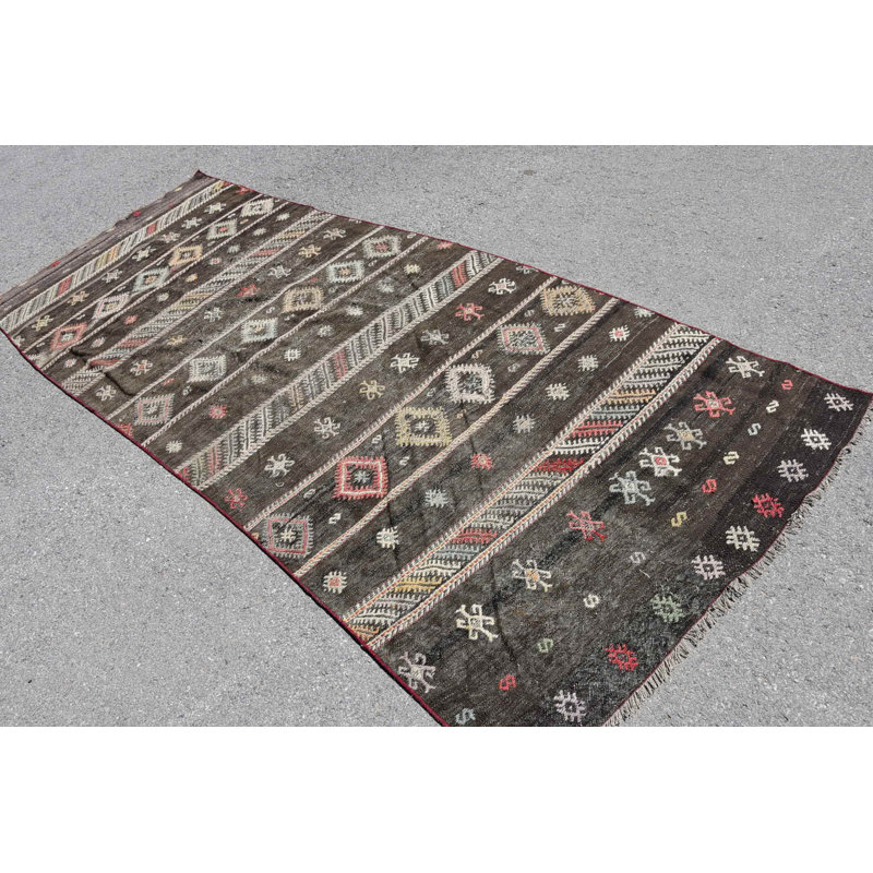 Vintage Rug, Floor Rugs, Turkish Rug, Kilim, Brown Kitchen Rug, Handwoven Rugs, Hallway Rugs