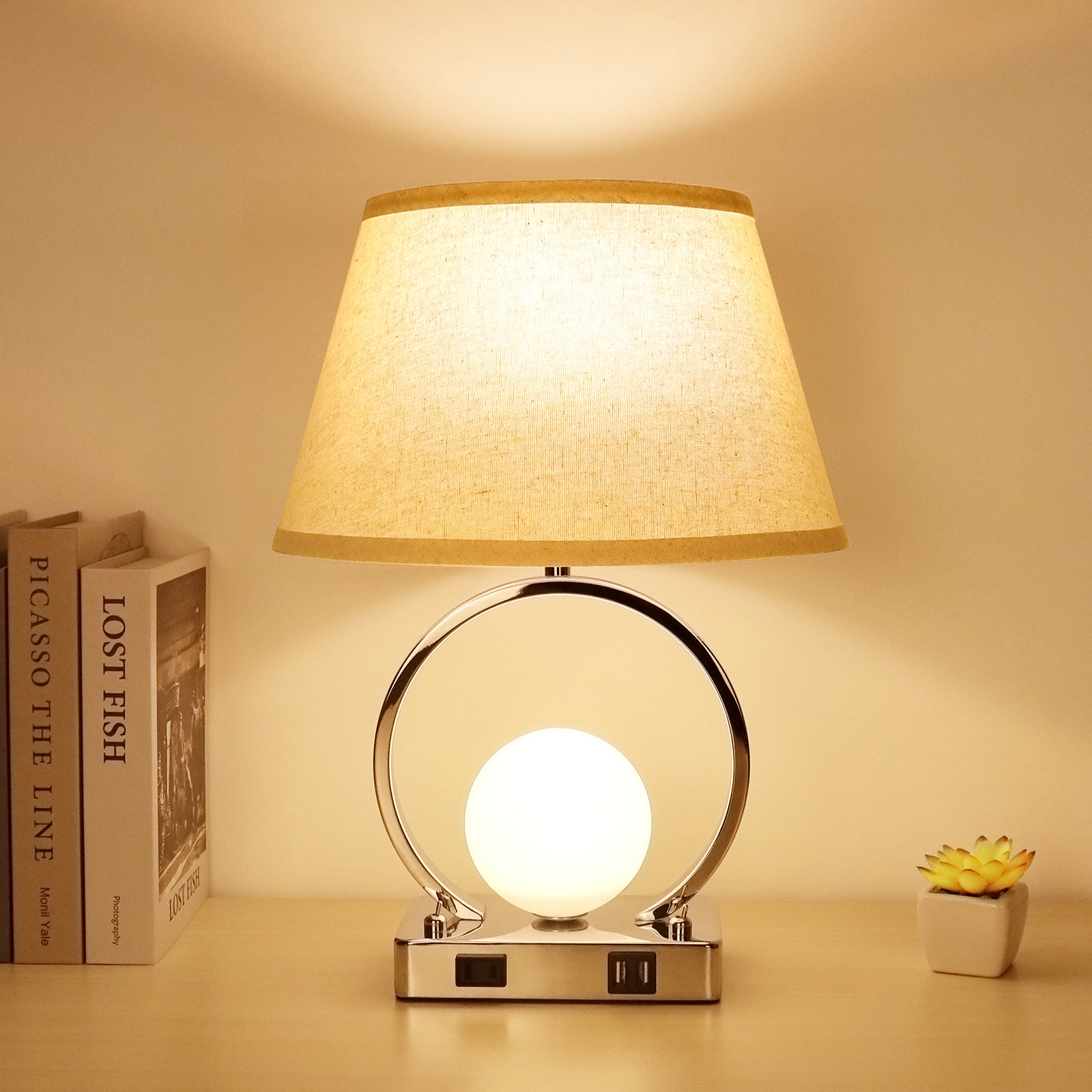 Metal table lamps sales for living room