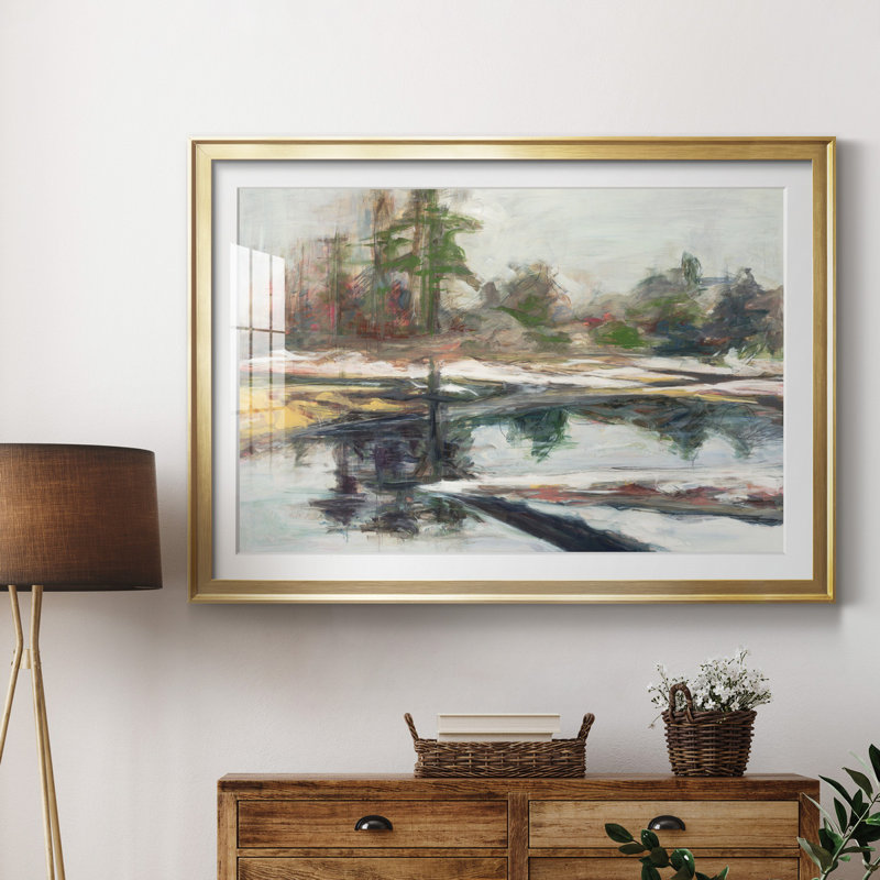 «Quiet Reflection», reproduction sur toile encadrée, H 26,5 po x l 36,5 po x P 1,5 po, Encadrement doré