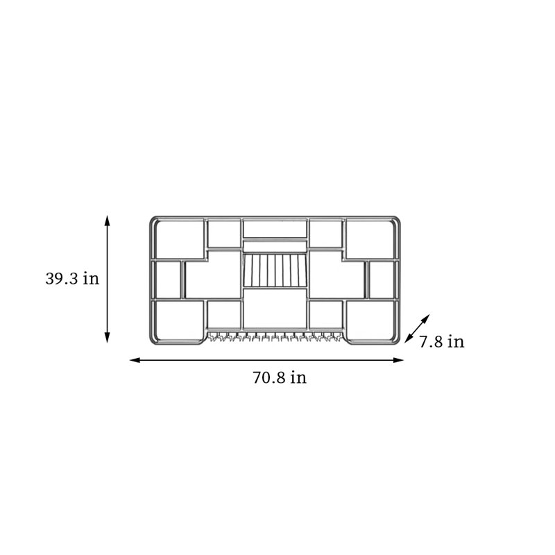 Porte-bouteilles mural à plusieurs niveaux, H 39,3 po x l 70,8 po x P 7,8 po, Noir, noir, noir, noir