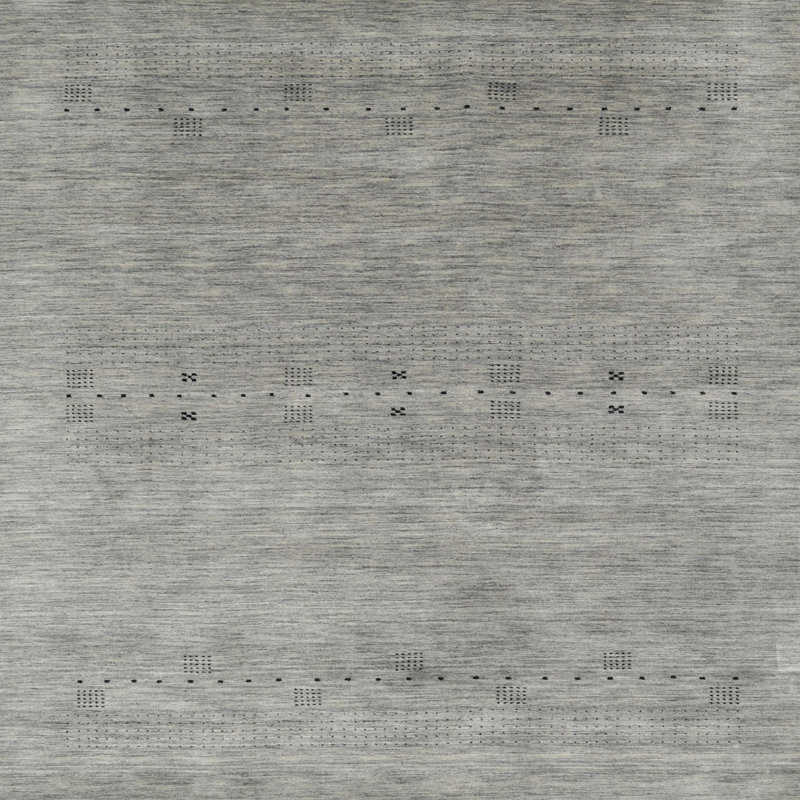 Tapis abstrait gris, Carré 6 pi