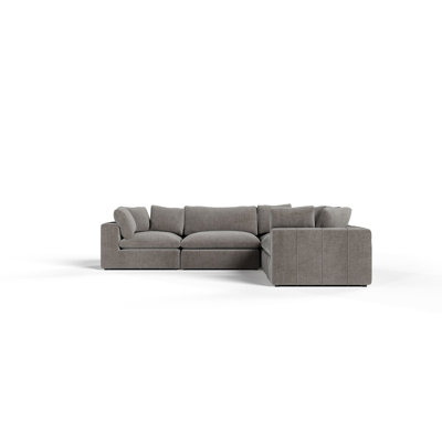 Vicki - Canapé modulaire modulaire en tissu gris moderne