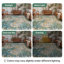 Tapis bleu sarcelle / beige Pavelina -907953587-922751318