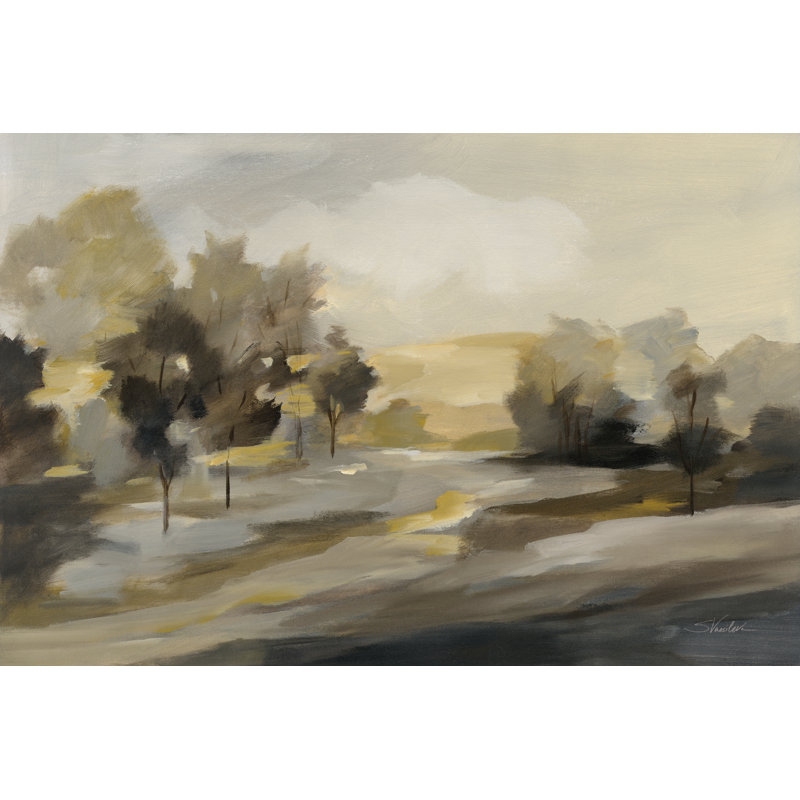 «Rustic Landscape» par Silvia Vassileva - reproduction, H 8 po x l 12 po, Non, Toile tendue