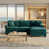 Velours bleu paon