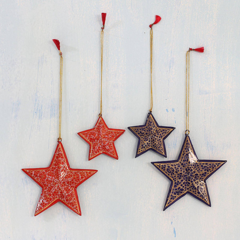 4.7'' Handmade Paper Holiday Shaped Ornament