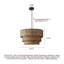 Luminaire suspendu rétro en corde et rotin de style paille Wabi-Sabi