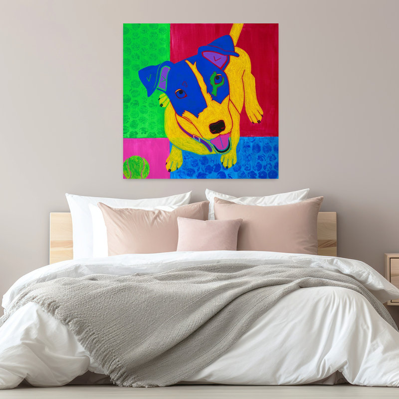 Just Jack Contemporary Dog Art, 32" H x 32" W
