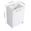Meuble-lavabo autoportant de 24 po avec lavabo en résine; blanc brillant