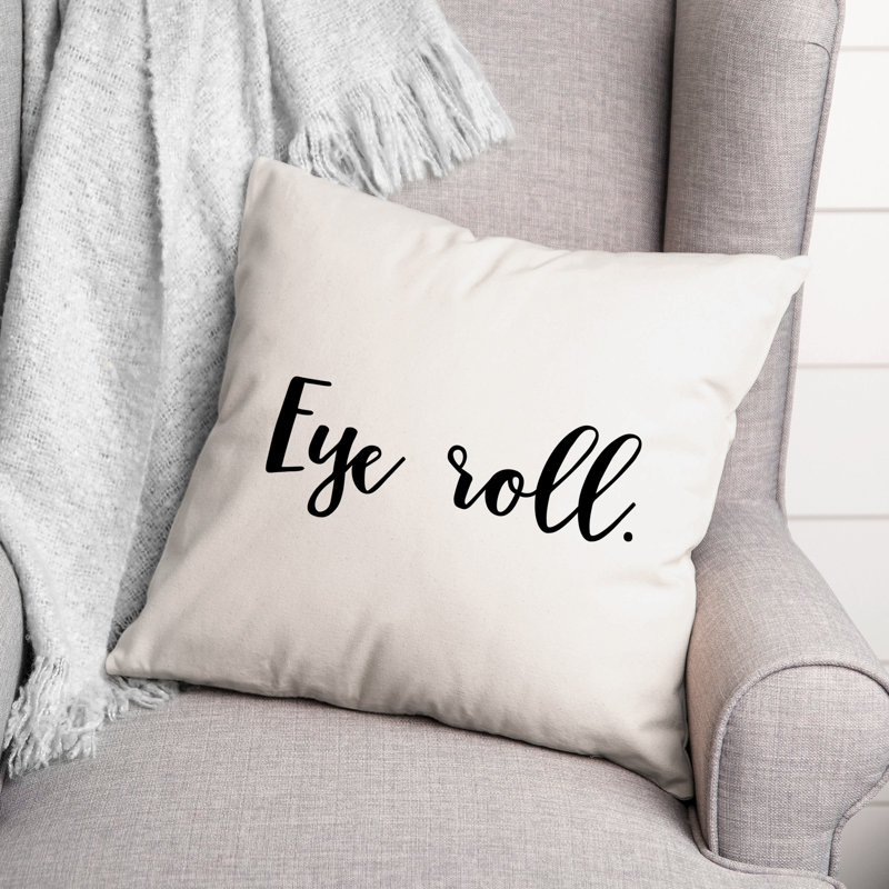 Black And White Typography Collection Throw Pillow