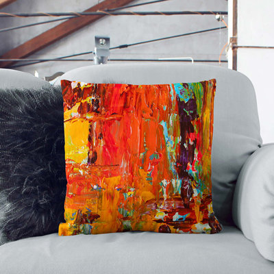 Abstract Square Throw Cushion