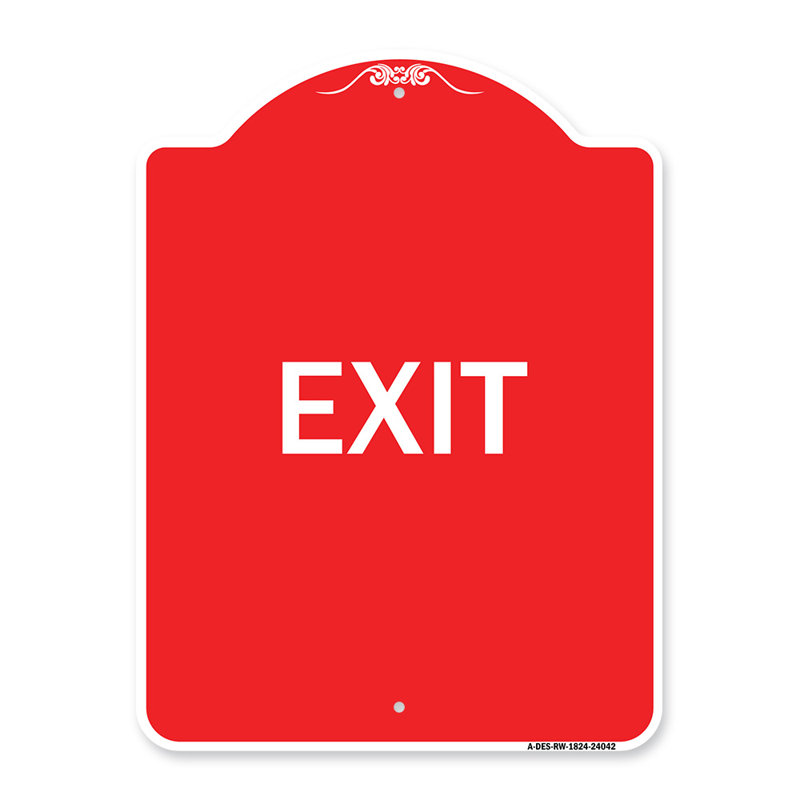 Signmission Designer Series Sign - Exit 1/24042, 24" H x 18" W x 1" D