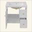 Ensemble de meuble-lavabo mural pour petit espace, armoire de salle de bain avec lavabo en céramique, 2 tiroirs et 1 porte à fermeture en douceur