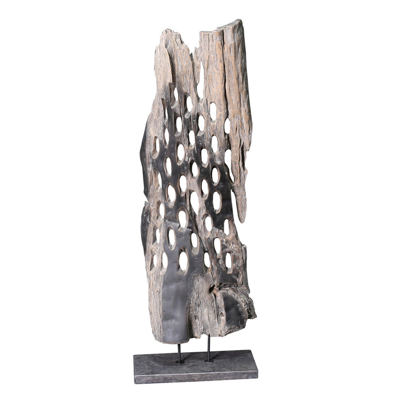 Sculpture vieillie en bois pour art abstrait Cardella