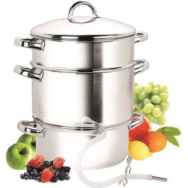 Giantex Ginatex 11-Quart Steam Juicer, Pasta Pot w/Tempered Glass Lid, Easy to Use Stainless Steel Steamer Pot for Cooking GLO660806