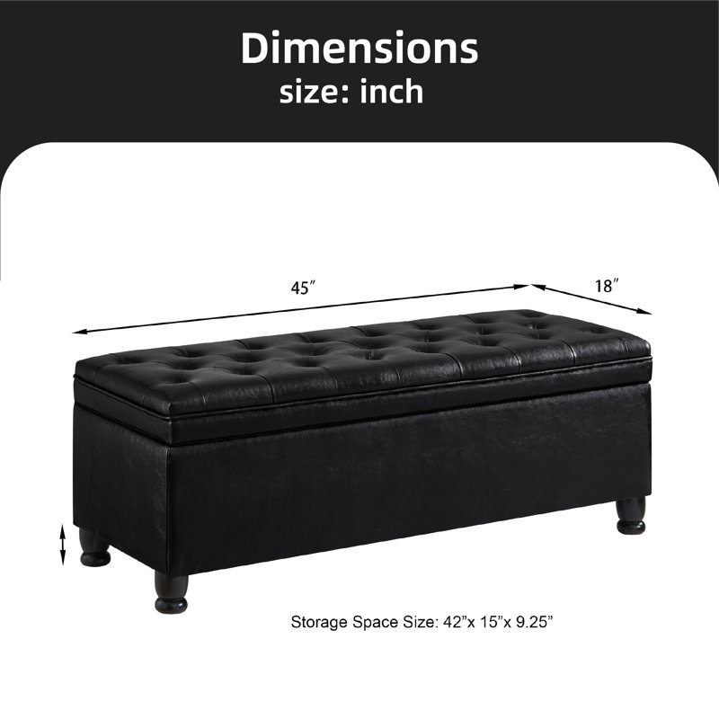 Banc de rangement en similicuir Desideriu
