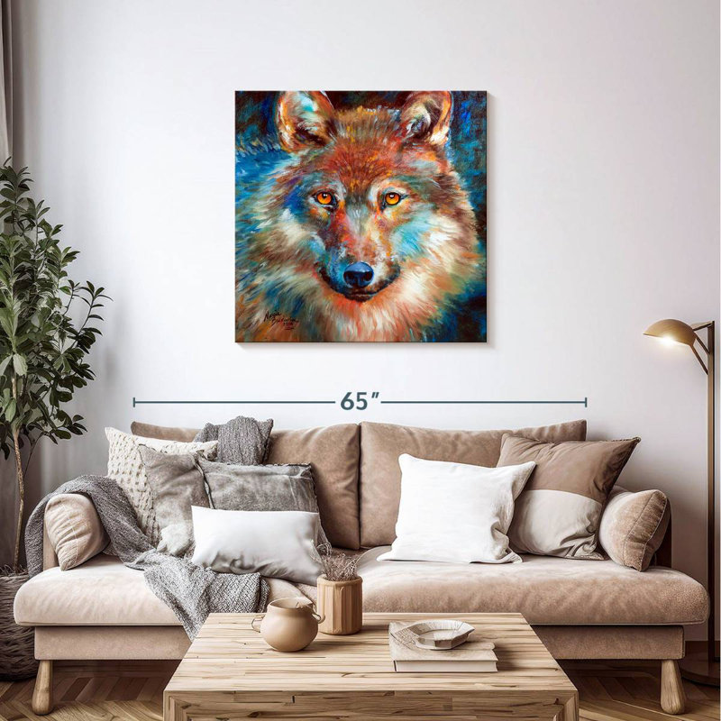 Crowle Timber Wolf Abstract, 36" H x 36" W