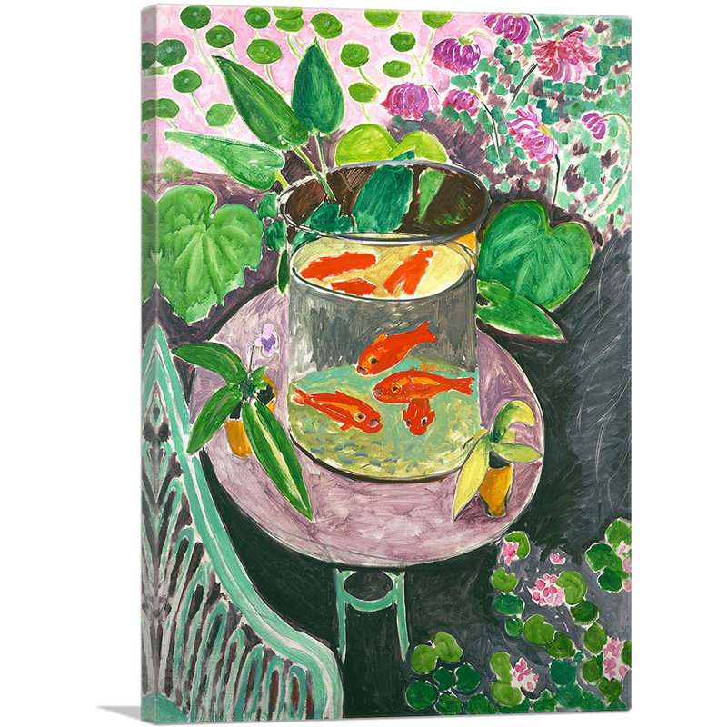 "Poisson rouge" par Henri Matisse - reproduction d'art sur toile tendue, H 40 po x l 26 po x P 1,5 po