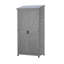 Remise de rangement extérieure en bois avec grande armoire à outils verticale en métal pour la cour de jardin