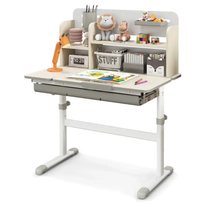 Table d'étude multifonctionnelle pour enfants avec bureau inclinable