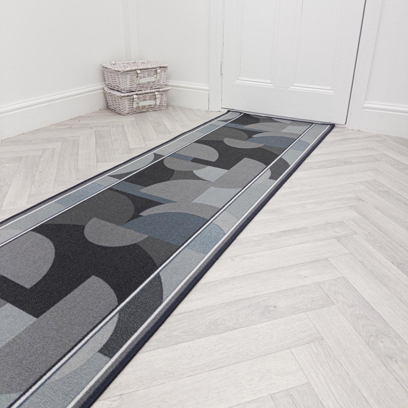 Runner Geometric Shapes Looped / Hooked Area Rug, Runner 66 x 150 cm