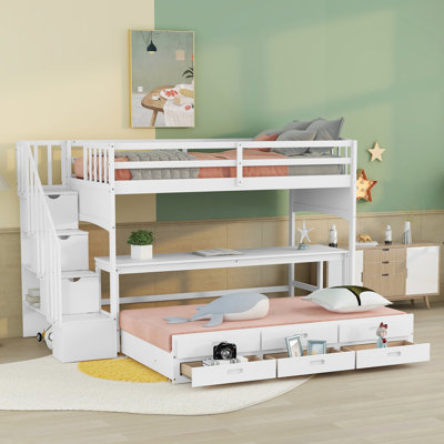 Lit mezzanine simple avec lit gigogne Fribley par Harriet Bee
