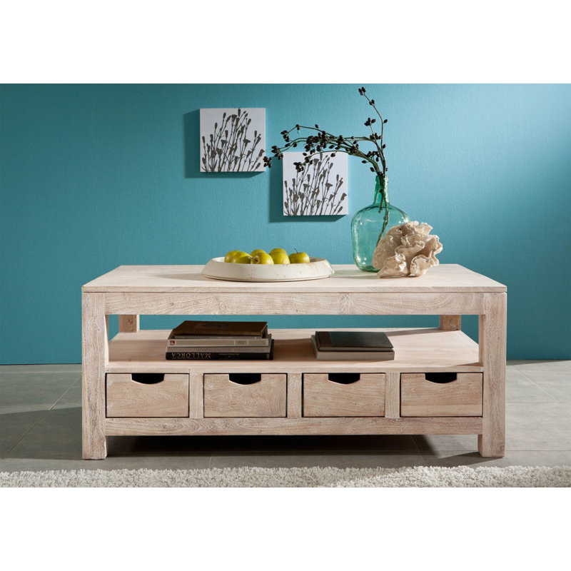 Solid Wood Four Leg Coffee Table