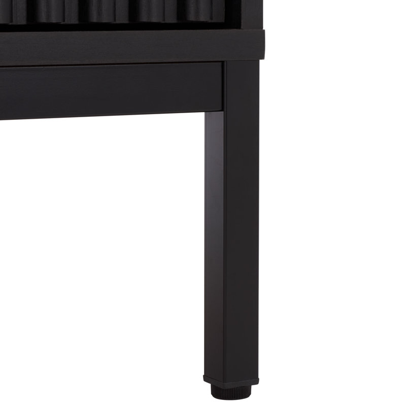 Commode 6 tiroirs Burgess, Noir / or