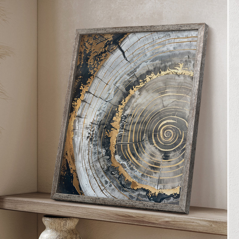 Reproduction encadrée ABSTRACT Series CCLxx - bois massif, 21" H x 17" W