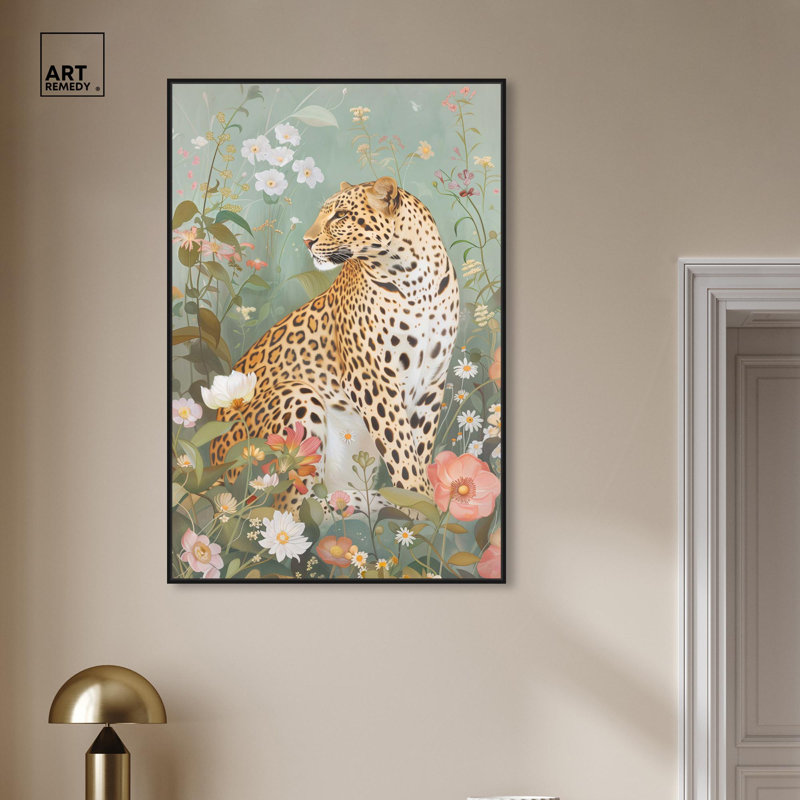 «Leopard Spring» par Art Remedy, H 30 po x l 20 po, Toile tendue