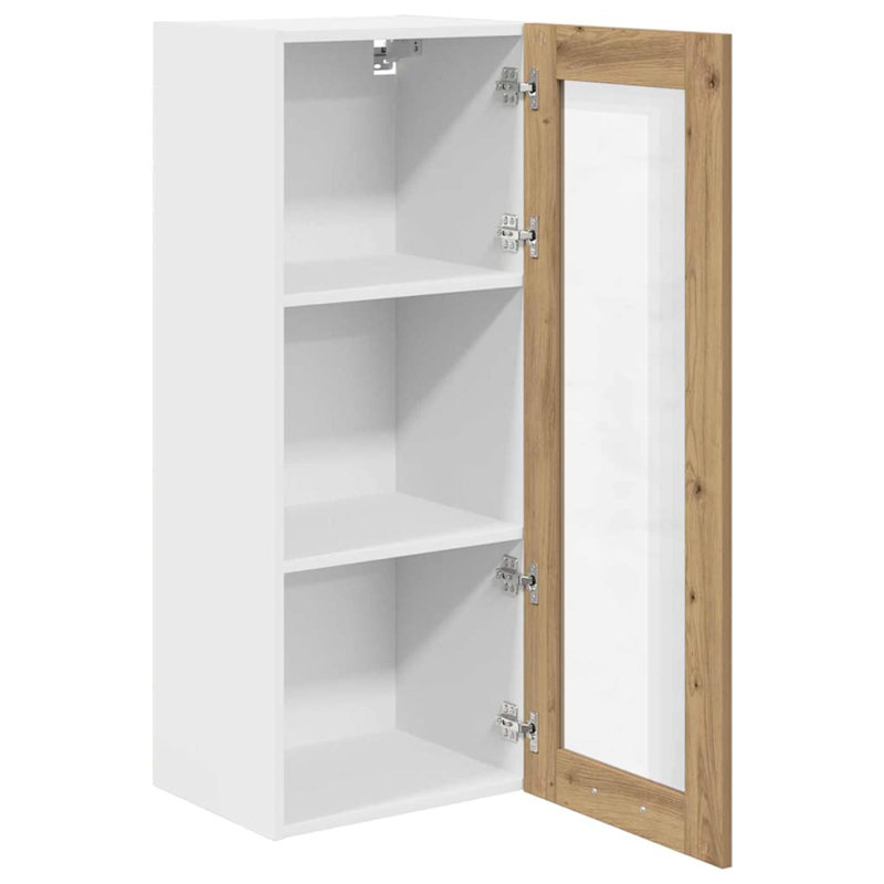 Vidaxl Hanging Cabinet With Storage Riga Smoked Oak 40 X 31 X 100 Cm, Artisan Oak
