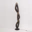 Bronze + métaux noirs + lampes sur pied de forme libre en acrylique